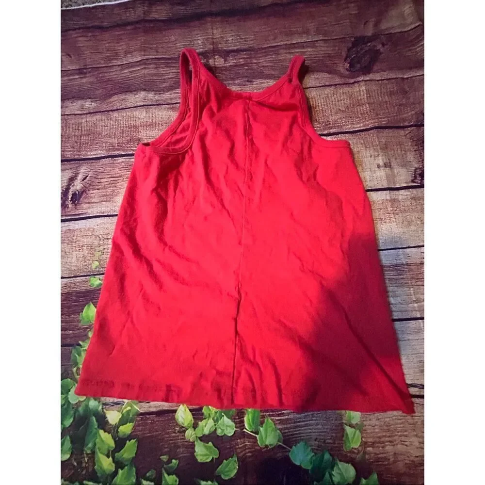 J. Crew Organic Slub Tank Red Size L